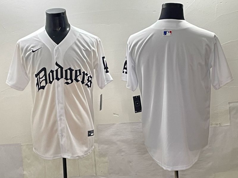 Men 2025 Los Angeles Dodgers Blank White 7th generations Joint Name Nike MLB Jersey style 01->los angeles dodgers->MLB Jersey